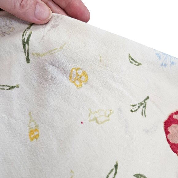 Couleur Nature Springfield Cotton Green Floral Tablecloth 2 Matching Napkins - Picture 8 of 12